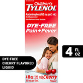 Children's Tylenol Pain + Fever Medicine, Dye-Free, Cherry