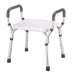 Molded Shower Bench with Arms/No-Back