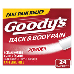 Goody's Back and Body Pain Relief Powder, Body Aches & Pains Relief, 24 Powder Sticks
