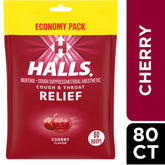 HALLS Relief Cherry Cough Drops, Economy Pack, 80 Drops