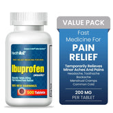 HealthA2Z® Ibuprofen 200mg | 500 Counts | Pain Relief | Body Aches | Headache | Arthritis | Cramps | Back Pain | Fever Reducer… (500 Count)