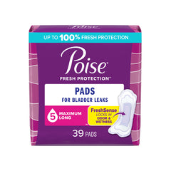Poise Incontinence Pads for Women/Feminine Pads, Maximum Absorbency Sanitary Pads