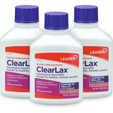 Leader Clearlax Polyethylene Glycol Powder, Osmotic Laxative, 17.9 Oz, 3 Pack