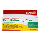 Leader Cream Maximum Strength Muscle, Joint Pain Reliever Analgesic Rub, 3oz, 3-Pack
