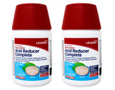 Leader Dual Action Acid Reducer + Antacid Chewable Tablets Mint, 25 Count - 2 Pack