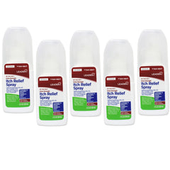 Leader Itch Relief Spray, Diphenhydramine HCl 2% and Zinc Acetate 0.1%, 2 Fl Oz - 5 Pack
