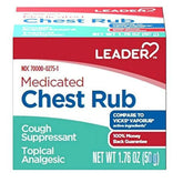 Leader Medicated Analgesic Cough Suppressant Chest Rub, 1.76oz, 5-Pack