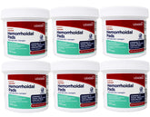 Leader Medicated Hemorrhoidal Pads Witch Hazel 50%, 100 Count - 6 Pack
