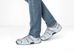 OrthoFeet Monterey Bay Tie-Less White Men's Sneakers