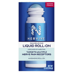Nervive Nerve Care, Pain Relieving Roll On, Topical Pain Relief for Nerve Pain with Lidocaine and Menthol, 2.5 oz