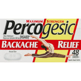 Percogesic Maximum Strength Backache Relief, Fast Acting Pain Reliever, 48 Coated Tablets