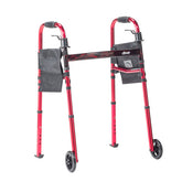 Drive Medical Deluxe Folding Travel Walker with 5" Wheels