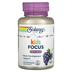 Solaray Kids Focus Chewables - Grape 60 Chwbls