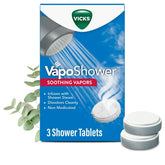 Vicks Vapo Shower Tablets, Menthol Scent Soothing Non-Medicated Shower Steamers, 3 Count