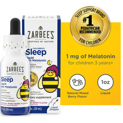 Zarbee's Children's Sleep Liquid with Melatonin, Natural Berry