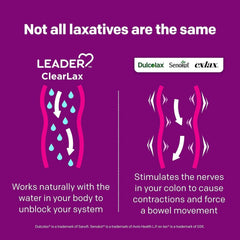 Leader ClearLax Laxative Powder for Gentle Constipation Relief, Grit-Free, Polyethylene Glycol, Osmotic Laxative, Stimulant-Free, Softens Stool, 30-Day Supply, 17.9 Ounce, 30 Doses