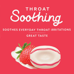 HALLS Throat Soothing (Previously HALLS Breezers) Creamy Strawberry Throat Drops, 25 Drops