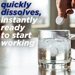 Alka-Seltzer Plus Powerfast Fizz Severe Night Cold Medicine, Lemon Effervescent Tablets, 24 Count