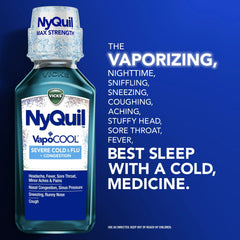 Vicks DayQuil and NyQuil Severe Cold and Flu Liquid, Cold Medicine for Adults, VapoCool 2x12 Fl oz