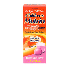 Children's Motrin Ibuprofen Kids Medicine, Bubblegum Flavor, 4 fl. oz