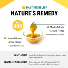 ManukaGuard Kids Cough Syrup – Natural Daytime Honey Cough Syrup for Cough & Throat Relief, 4 fl oz