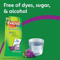 Children's Zyrtec 24 Hour Allergy Relief Syrup, Grape Flavor