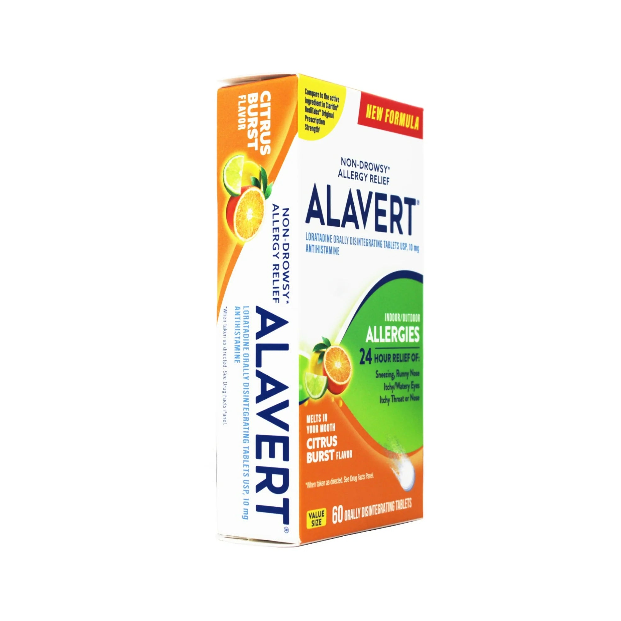 Alavert Allergy 24 Hour Relief, Citrus Burst Flavor, Orally Disintegrating Allergy Tablets, Non-drowsy Antihistamine, Loratadine