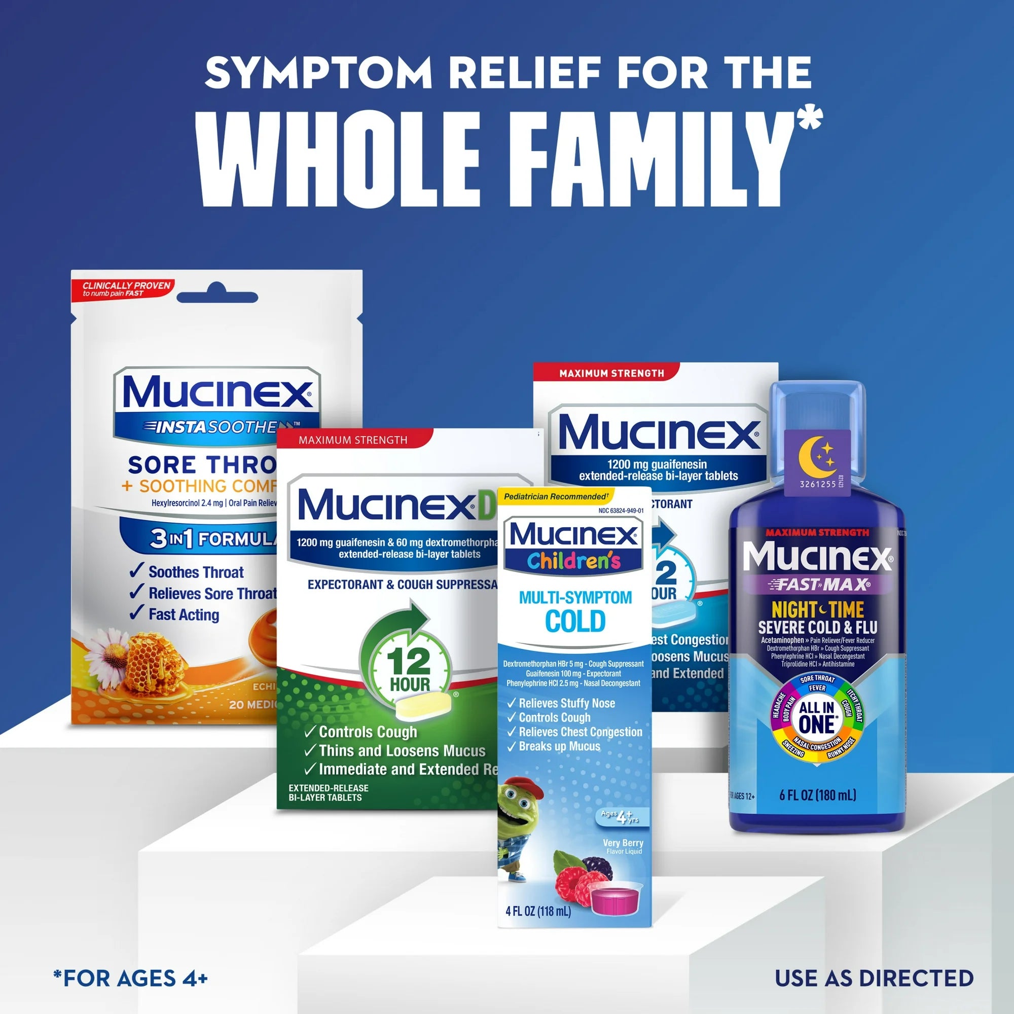 Mucinex Children's Cold & Cough Medicine, Expectorant for Kids, Very Berry Flavor Liquid, 4 fl oz