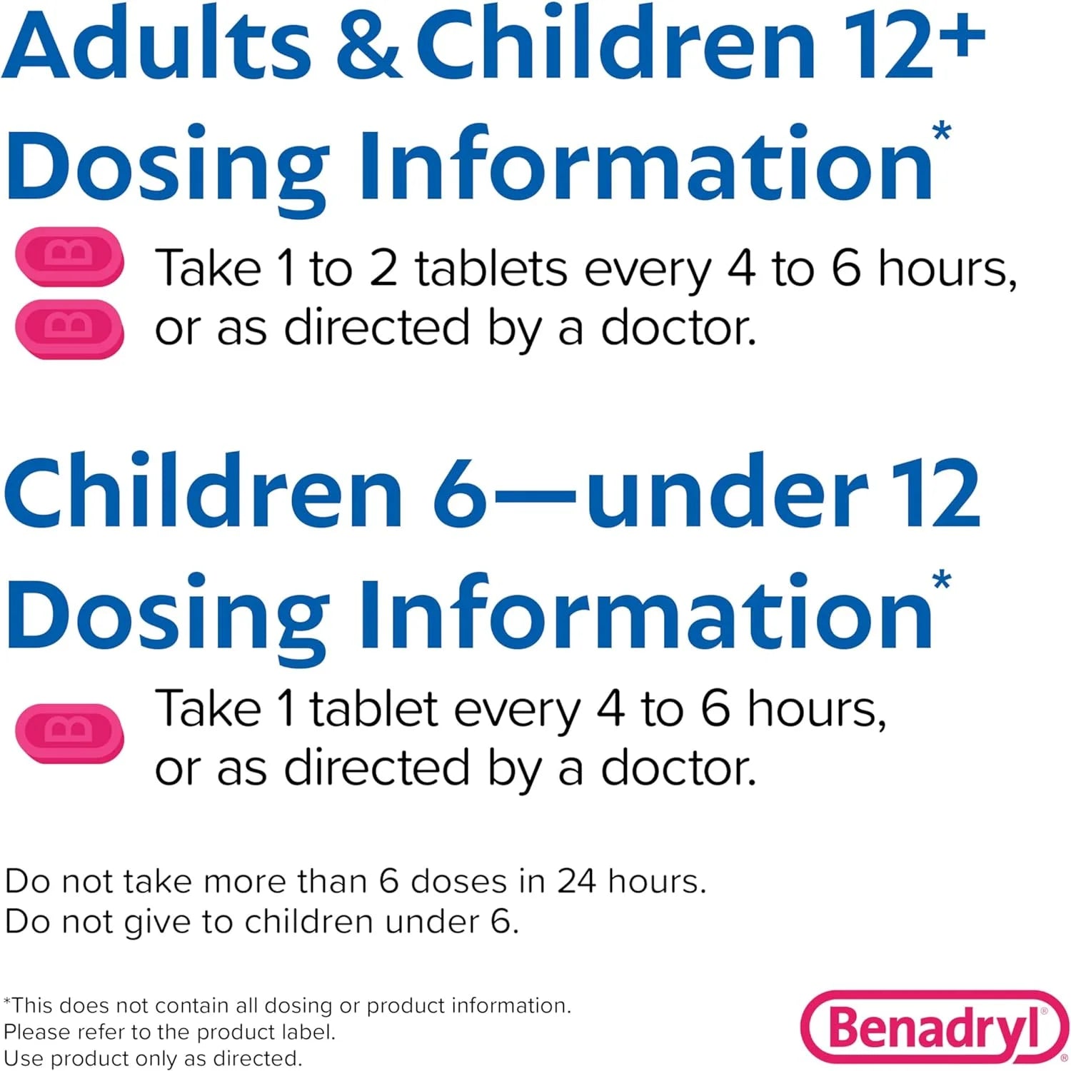 Benadryl Allergy Ultratabs Diphenhydramine HCl 25 mg Antihistamine Tablets
