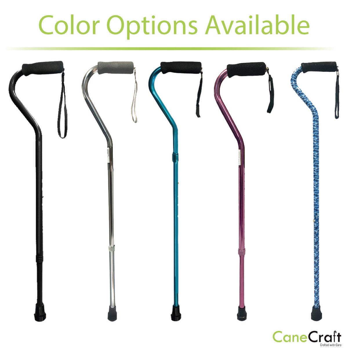 CaneCraft Offset Handle Cane Black