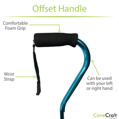 CaneCraft Offset Handle Cane Blue