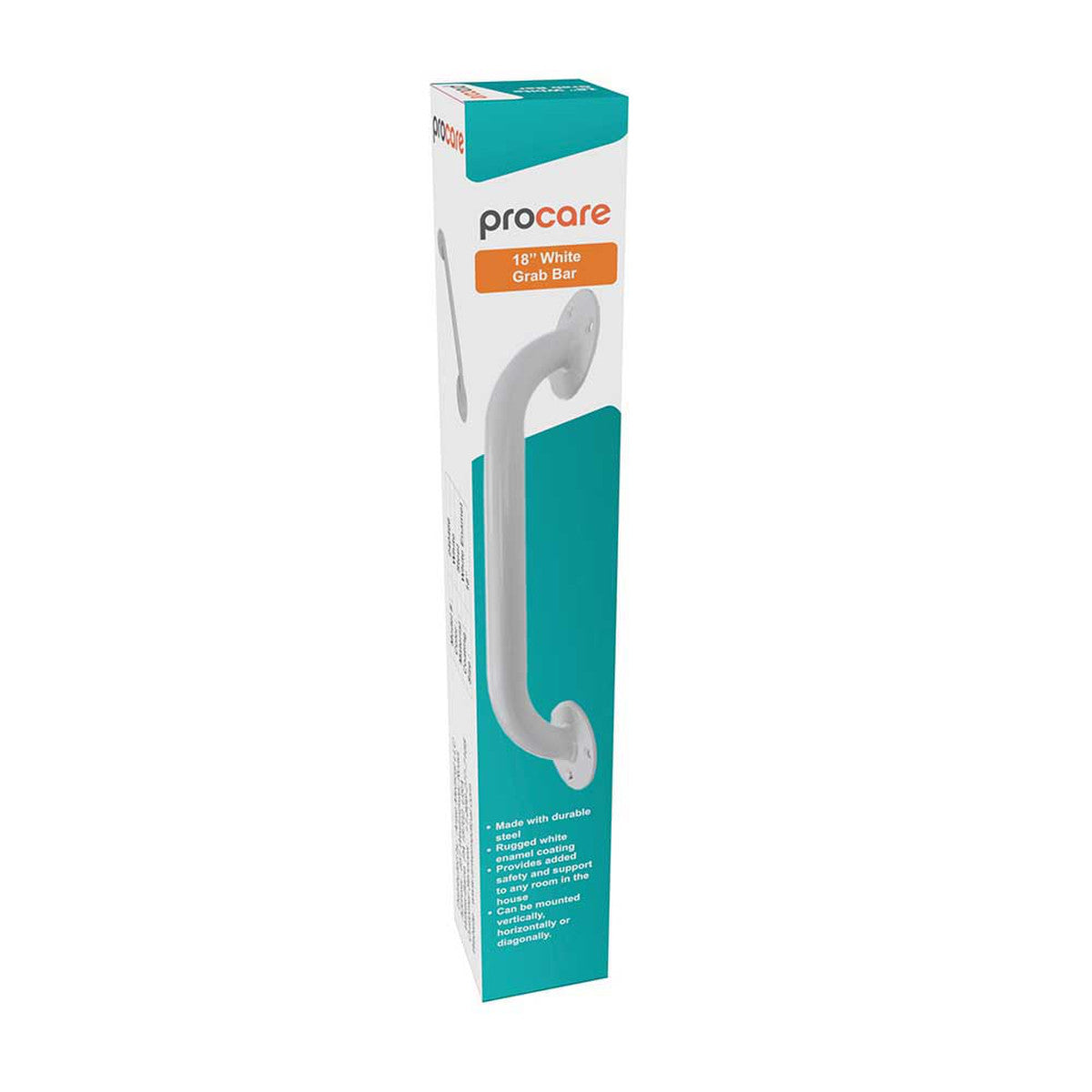 Procare 18" White Grab Bar
