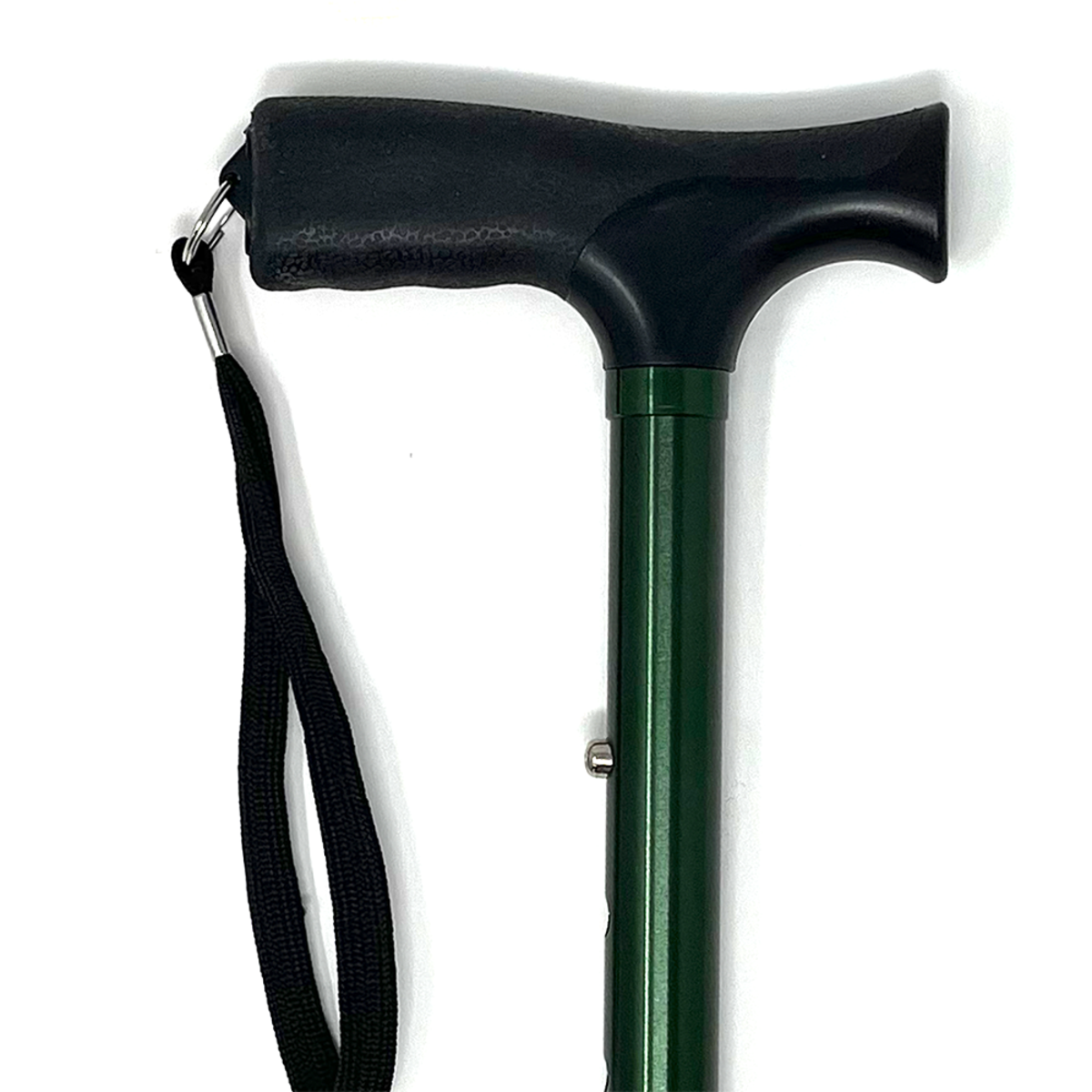 CaneCraft Folding Cane with Non-Slip Plastic Handle, Green