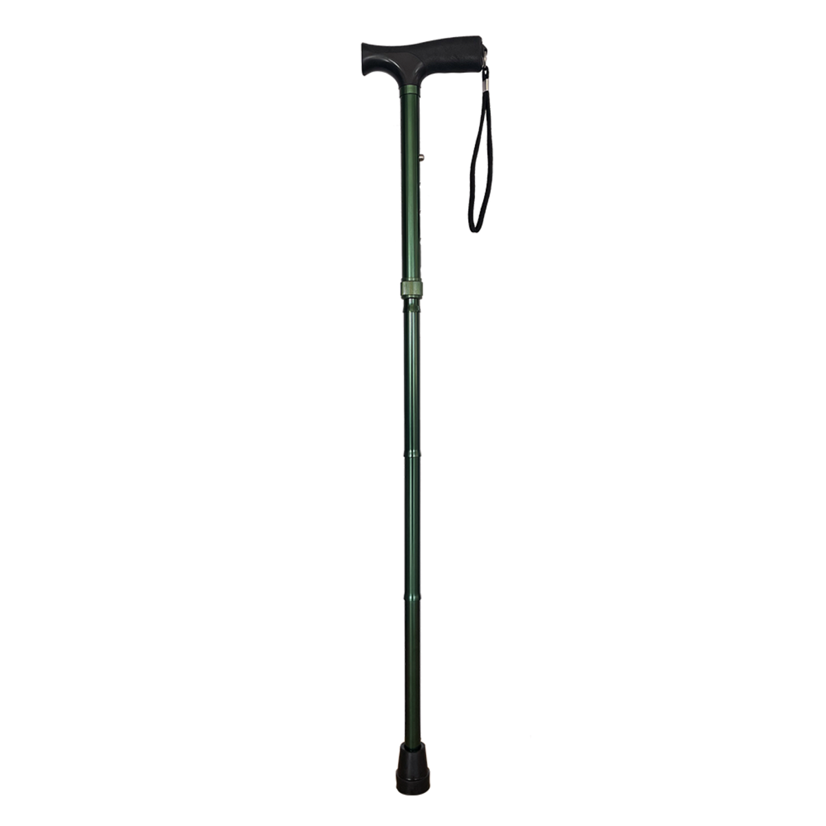 CaneCraft Folding Cane with Non-Slip Plastic Handle, Green