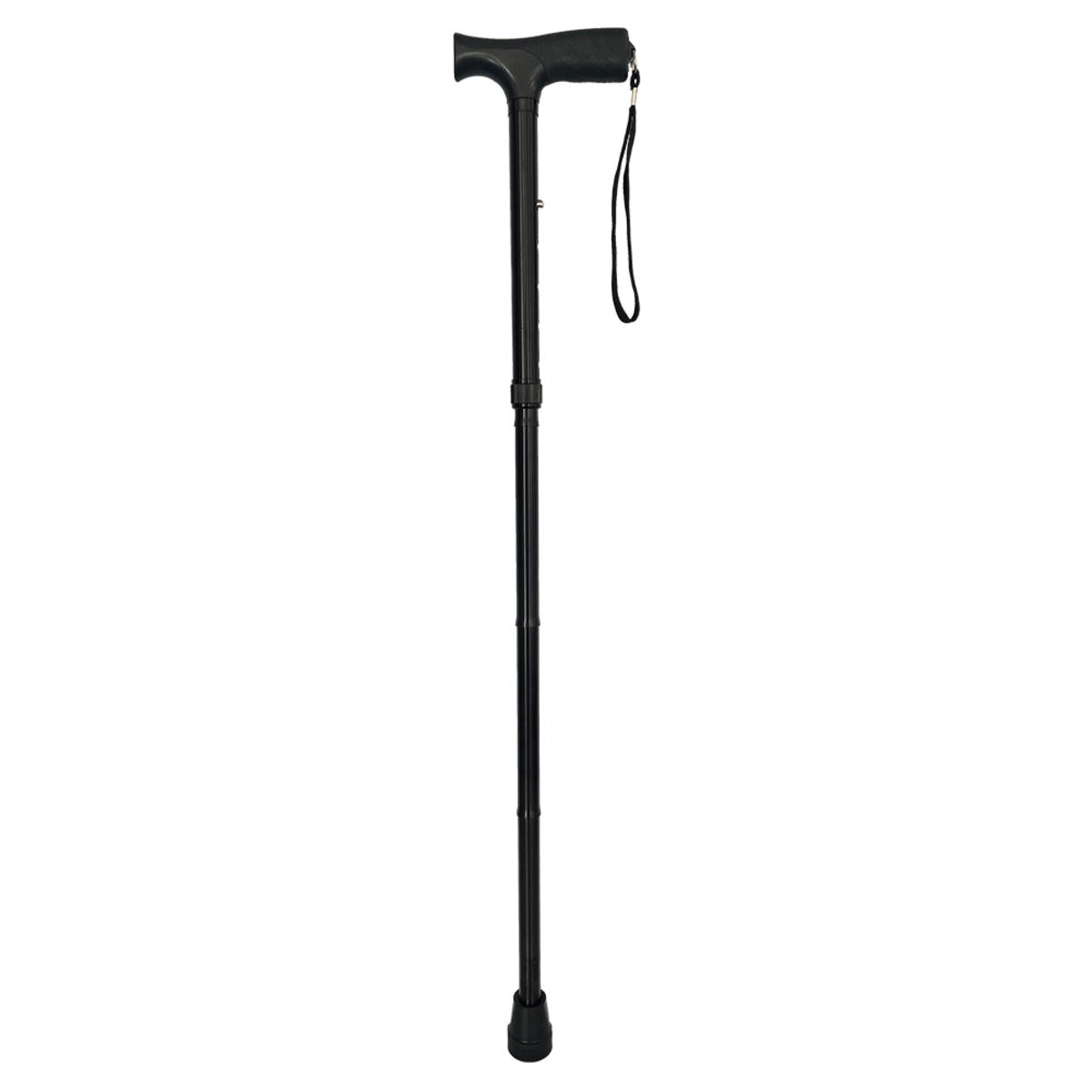 CaneCraft Folding Cane with Non-Slip Plastic Handle, Black