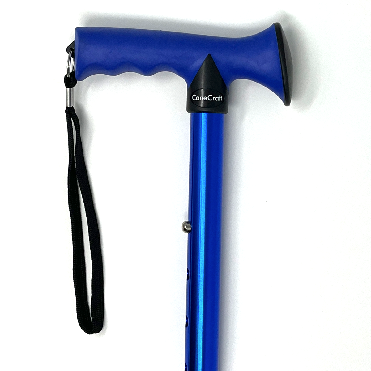 CaneCraft Folding Cane with TPR Handle, Blue