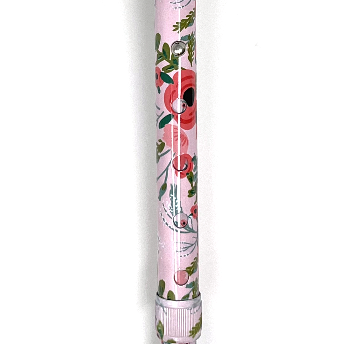 CaneCraft Folding Cane with Non-Slip Plastic Handle, Purple Floral