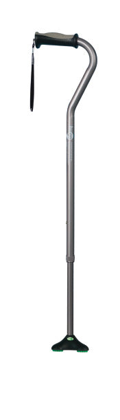 Drive Medical Hugo Ergonomic Offset Handle Cane with QuadPod Cane Tip