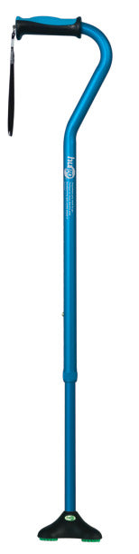 Drive Medical Hugo Ergonomic Offset Handle Cane with QuadPod Cane Tip