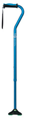 Drive Medical Hugo Ergonomic Offset Handle Cane with QuadPod Cane Tip