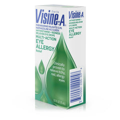 Visine -A Antihistamine + Redness Multi-Action Eye Allergy Reliever Eye Drops, .5 Fl. Oz