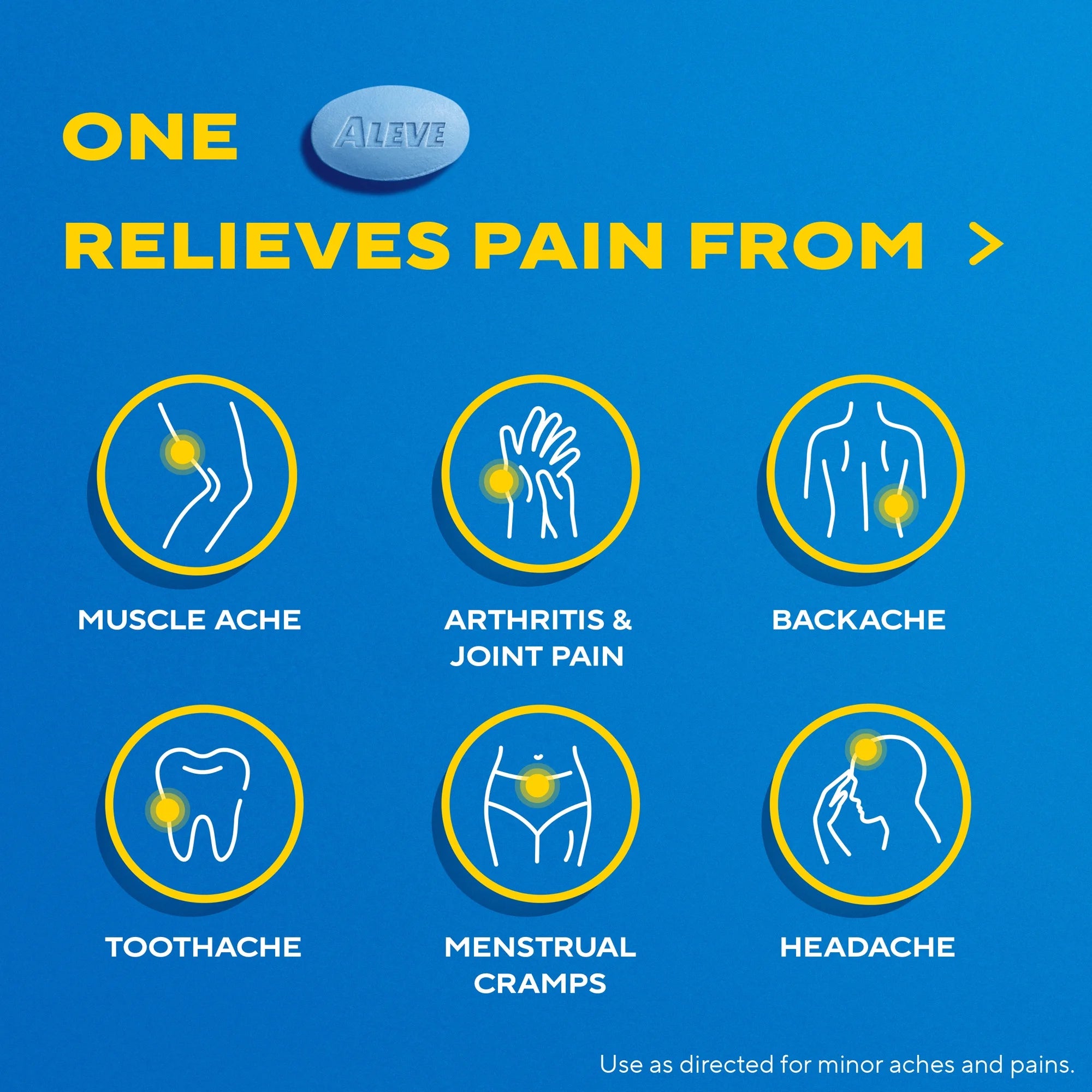 Aleve Caplets Naproxen Sodium Pain Reliever, 270 Count