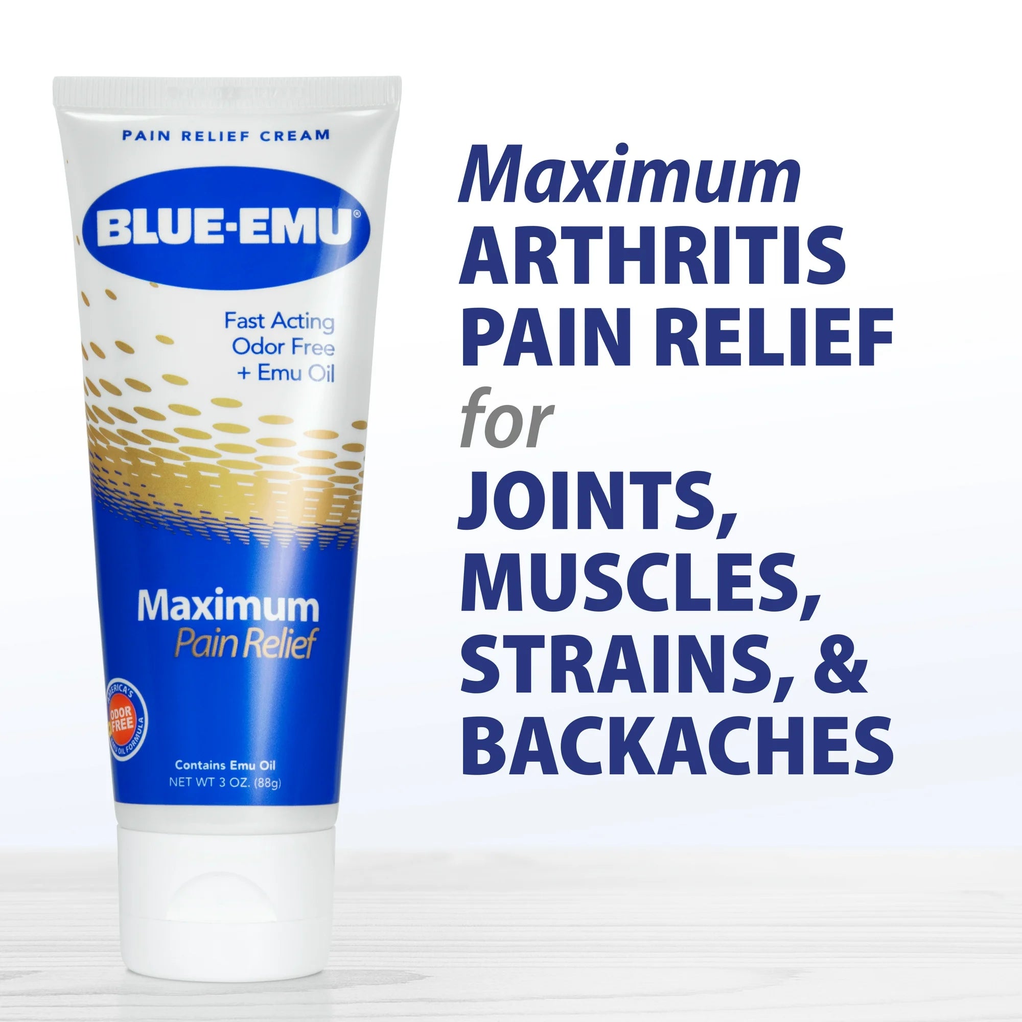 Blue-Emu Maximum Pain Relief Cream for Arthritis, Muscle Pain, and Joint Pain, 3 oz