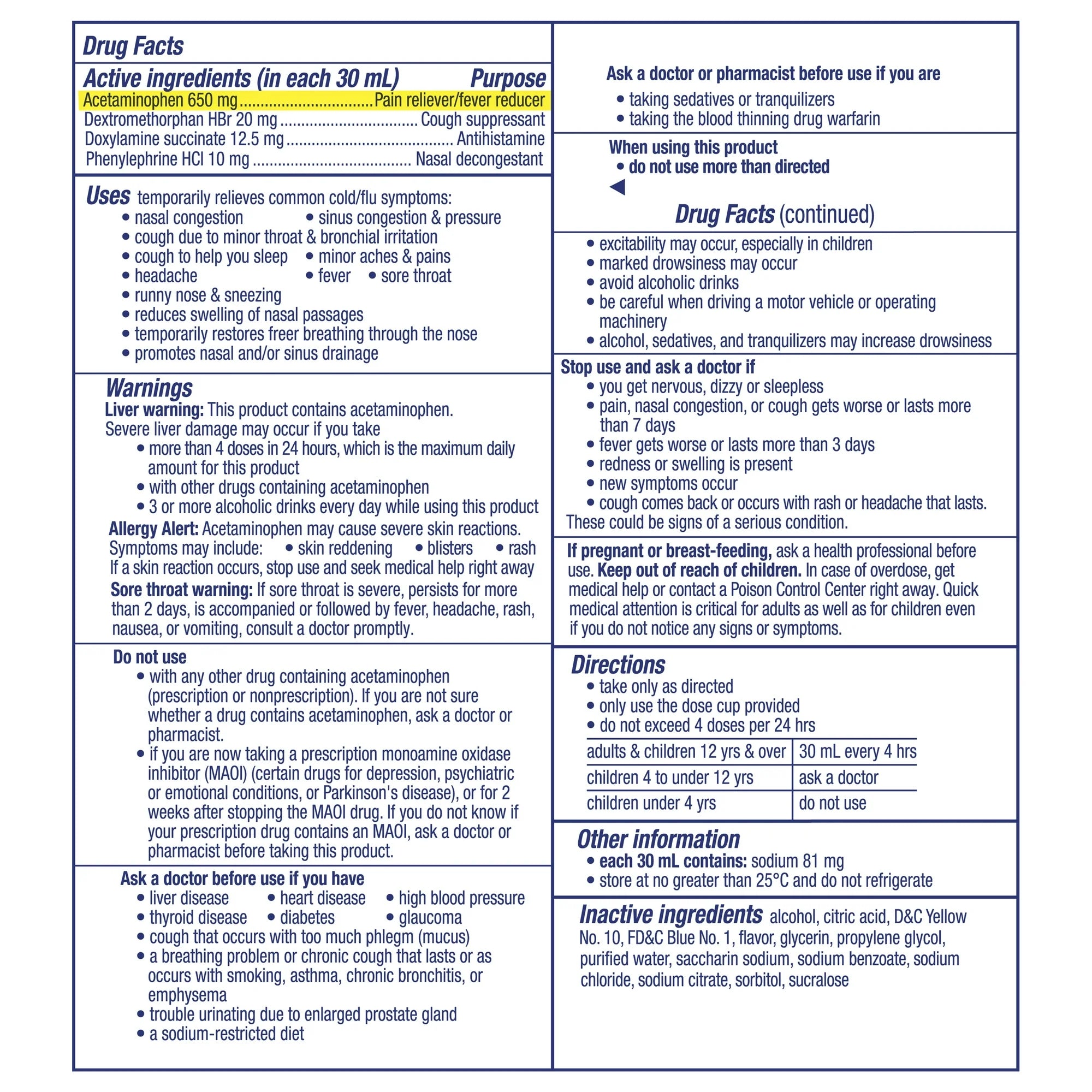 Vicks NyQuil Severe Cold and Flu Liquid, Cold and Flu Medicine for Adults, VapoCool, 12 Fl oz