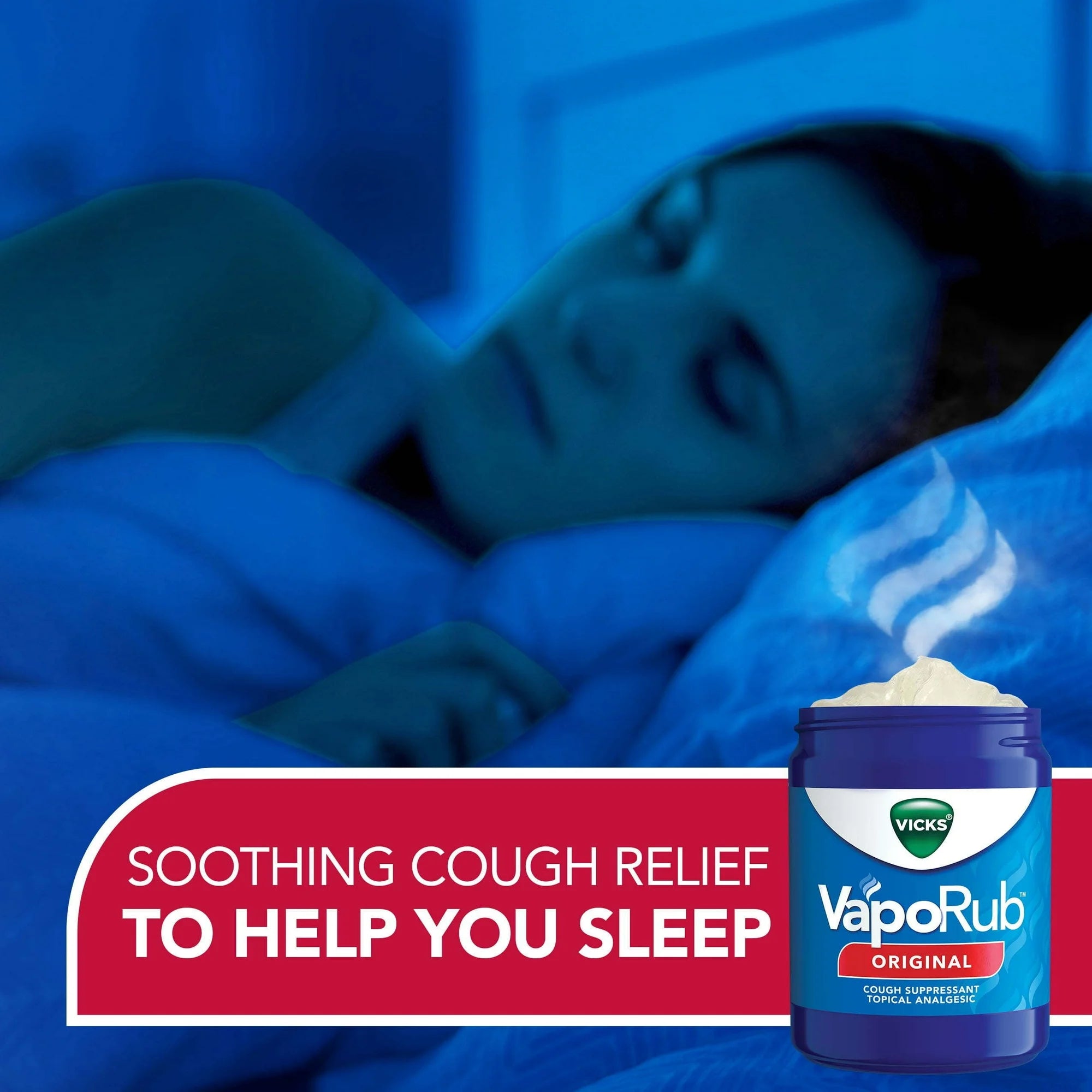 Vicks Vapo Rub Topical Chest Rub and Analgesic Ointment, Cough Medicine for Cough Relief, 1.76 oz