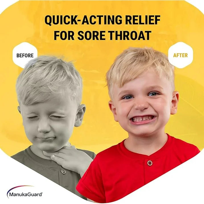 ManukaGuard Kids Cough Syrup – Natural Daytime Honey Cough Syrup for Cough & Throat Relief, 4 fl oz