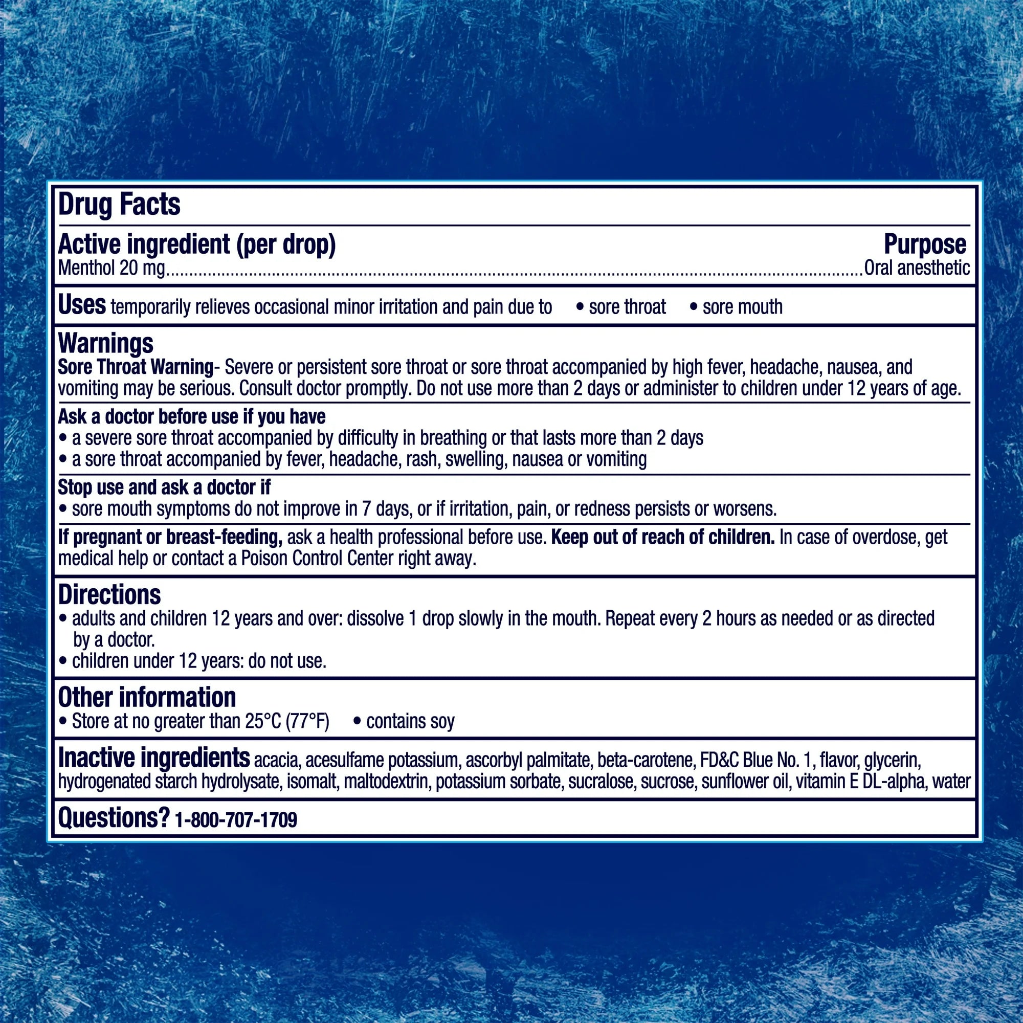 Vicks Vapocool Severe Medicated Sore Throat Drops, Menthol, Winterfrost Flavor, 45 Ct