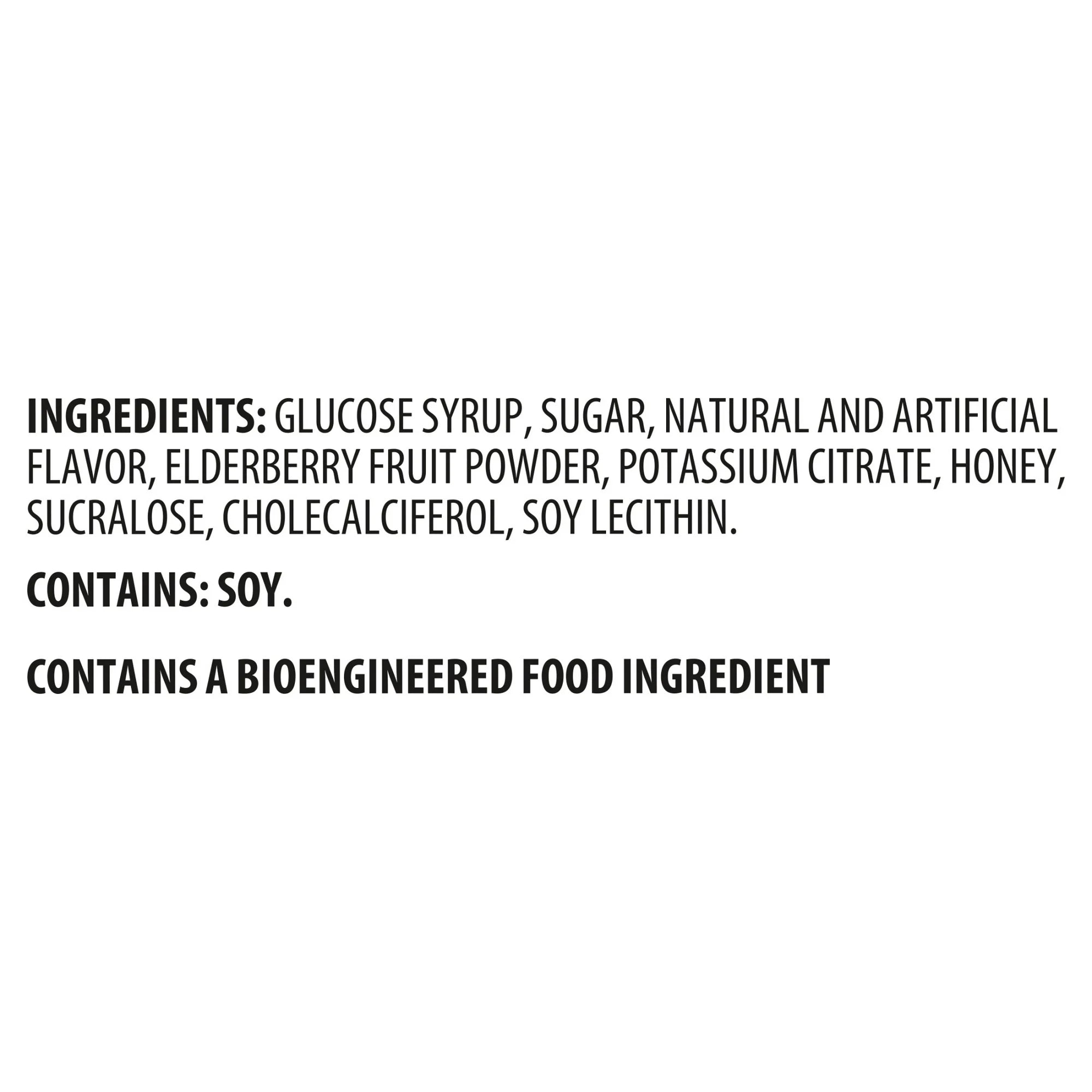 HALLS Cough and Throat Relief Plus Immune Support, Elderberry Cough Drops, 25 Count Drops