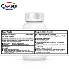 Camber Consumer Care 24hr Allergy Relief Levocetirizine Tablets, 5mg, 1000ct