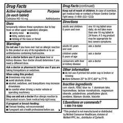 All Day Allergy Cetirizine Hydrochloride Tablets 10 mg 4 45 Each